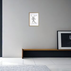 Signed Original Drawing by artist David Moraton. 27.0 x 21.7 cm. With Wood Frame 32.0 x 26.7 cm.. Edition of 15