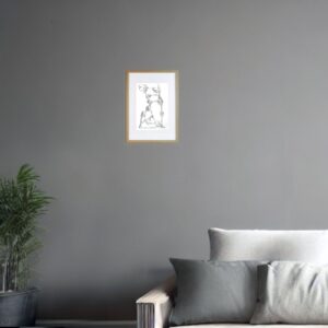 Signed Original Drawing by artist David Moraton. 27.0 x 21.7 cm. With Wood Frame 32.0 x 26.7 cm.. Edition of 15
