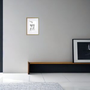 Signed Original Drawing by artist David Moraton. 27.0 x 21.7 cm. With Wood Frame 32.0 x 26.7 cm.. Edition of 15