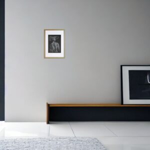 Signed Original Drawing by artist David Moraton. 27.0 x 21.7 cm. With Wood Frame 32.0 x 26.7 cm.. Edition of 15