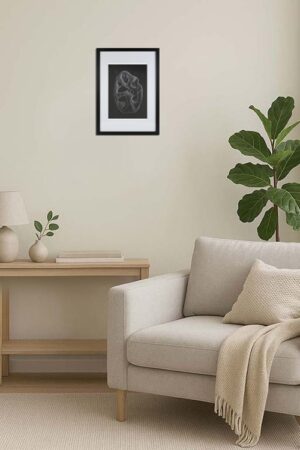 Signed Original Drawing by artist David Moraton. 27.0 x 21.7 cm. With Black Frame 32.0 x 26.7 cm.. Edition of 15