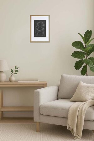 Signed Original Drawing by artist David Moraton. 27.0 x 21.7 cm. With Wood Frame 32.0 x 26.7 cm.. Edition of 15